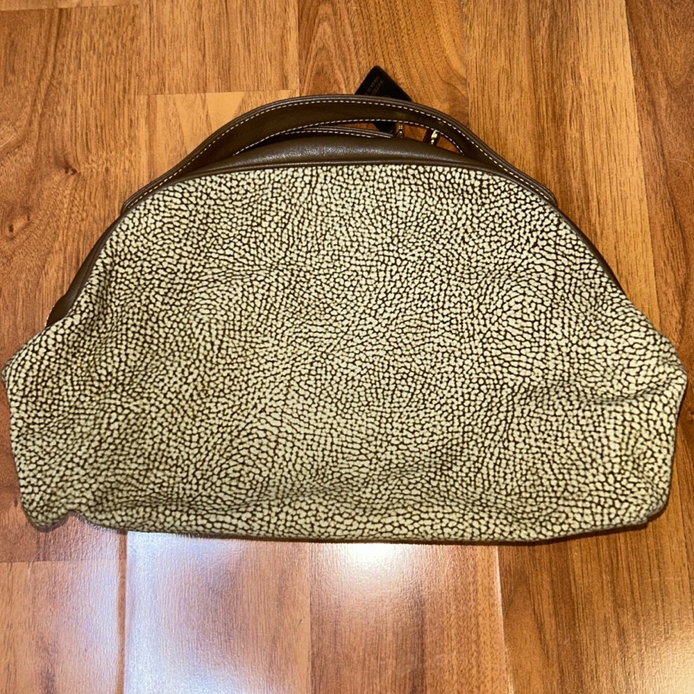 Vintage Borbonese Redwall Partridge Suede Small Pouch